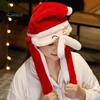 Christmas Santa Hat Ear Moving Jumping Hat Santa Claus Elk Snowman Snowflake Cosplay Hat Xmas Holiday Party Costume Photo Prop Gift