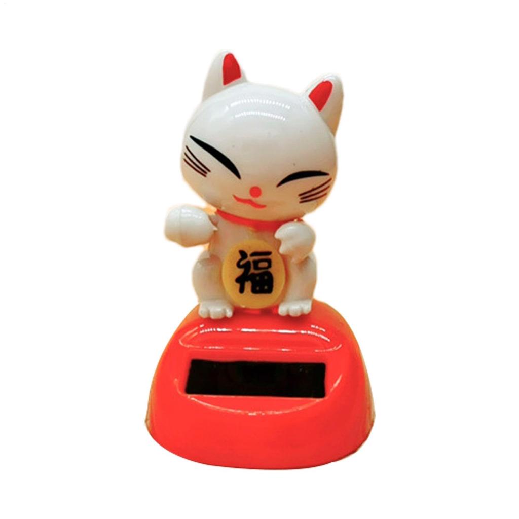 Swinging Cat Figurine Ornaments, Shaking Head Cat For Car, Dashboard Dancing Toy, Bobblehead, 1.97x3.15