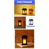 Solar Powered Portable Lantern with Handle for Outdoor Indoor Use Waterproof Decorative Lantern with LED Candle Light for Garden Patio Camping