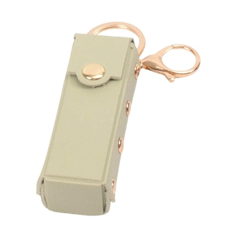 Portable Lipsticks Holder Keychain with Wild Leopard Pattern for Convenient Carry Multifunctional Accessory