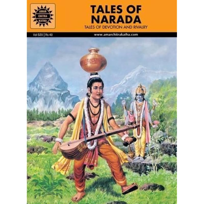 Tales Of Narada (Amar Chitra Katha) Sage Narada Symbolizes Unqualified Devotion To Lord Vishnu,