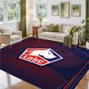 LOSC Lille FC Design Crystal Velvet Rug Soft Decorative Mat for Bedroom Entrance