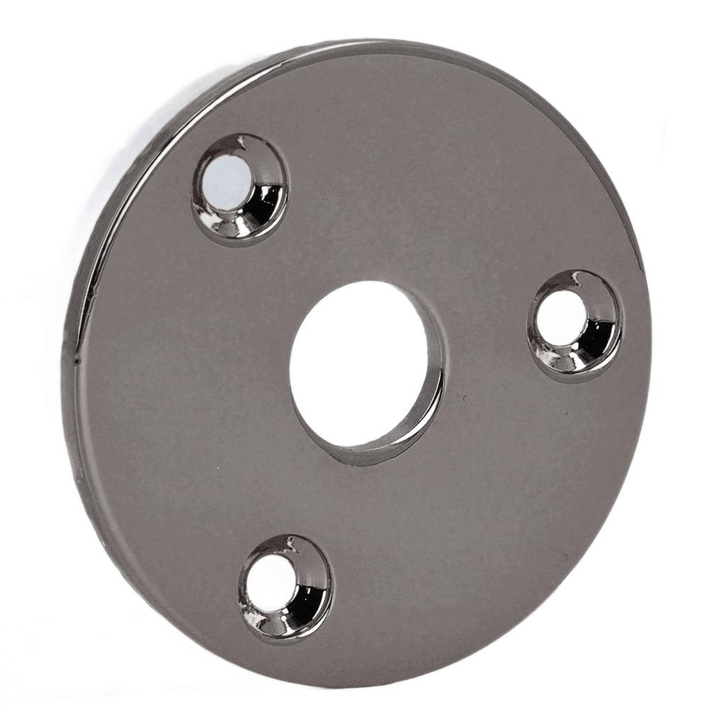 2PCS Black/Gold/Silver Output Jack Cover Chrome Metal Curved Bottom Jack Plate  For Guitar Bass