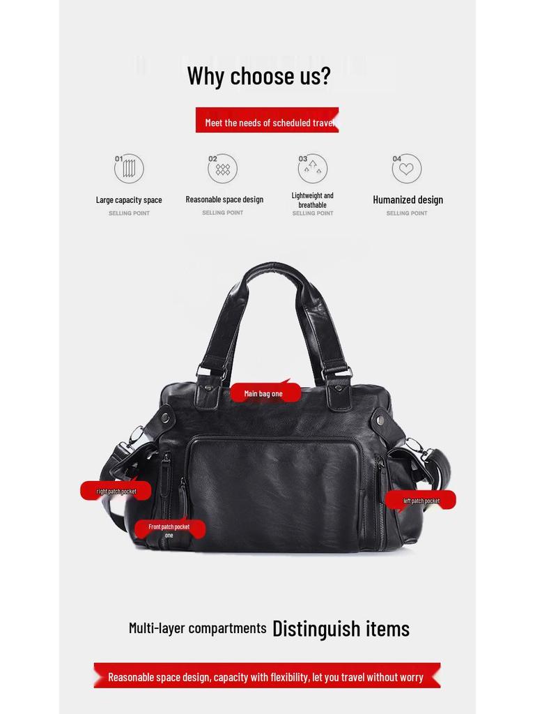 2023 Men's Leather Crossbody Shoulder Bag - Business & Casual Travel Handbag