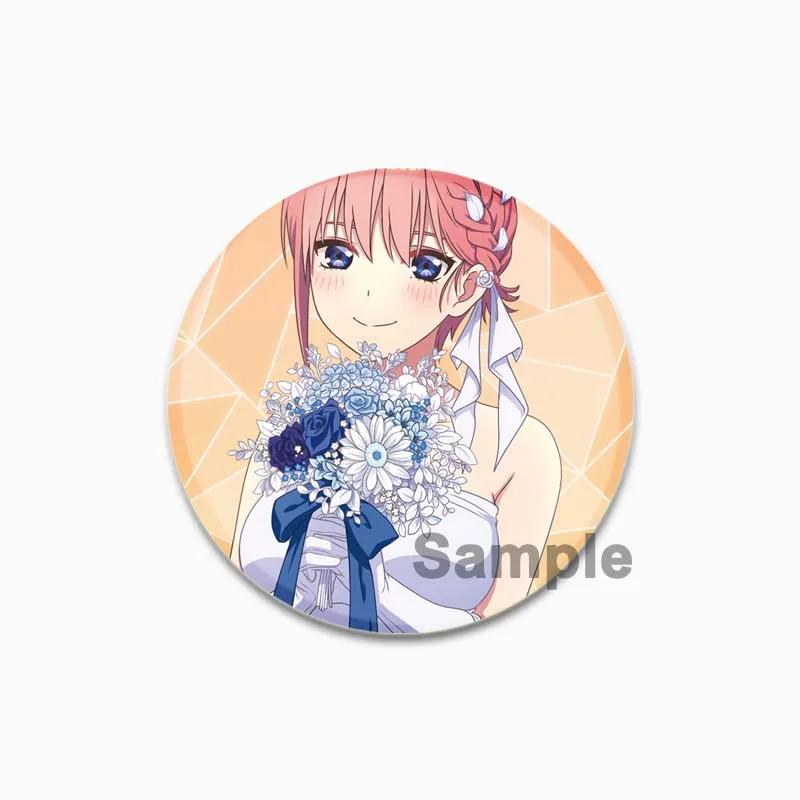 32/44/58mm The Quintessential Quintuplets Pin Broche feito à mão para roupas Desenho animado Cosplay Emblema Mochila Decoração Jóias Presente infantil