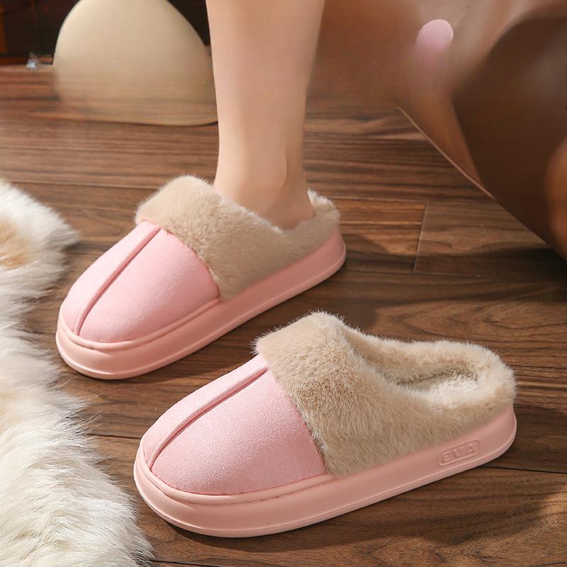 

Зимние женские меховые тапочки на толстой подошве 40-41 розовый