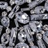 European American Luxury Geometric Necklace Exaggerated Rhinestone Clavicle Chain Retro Banquet Accessory For Women