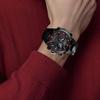 Casio EDIFICE stainless steel case black strap 100 meters waterproof quartz movement men's watch quartz movement stainless steel strap EQW-M1100DC-1A1