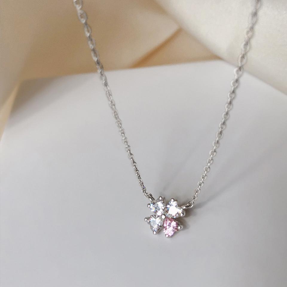 PANJBJ 925 Sterling Silver Mint Green Stone Necklace for Women Geometry Block Sweet Design Special Jewelry Gift Dropshipping