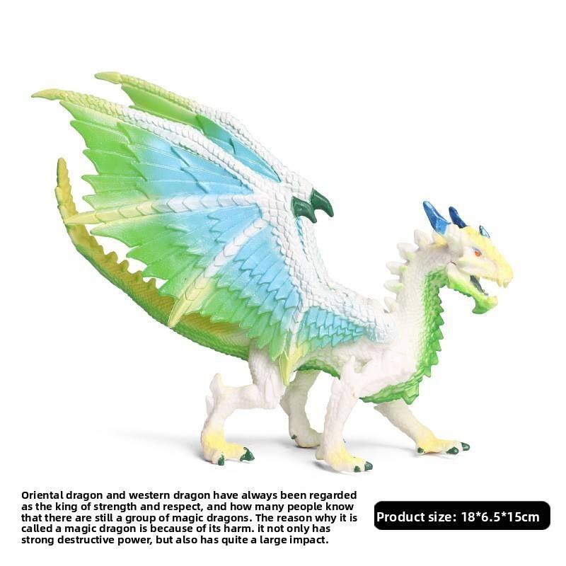 Ancient Mythical Animal Monster Ice Dragon Model With Movable Mouth For Kids Educational Playroom Decor
