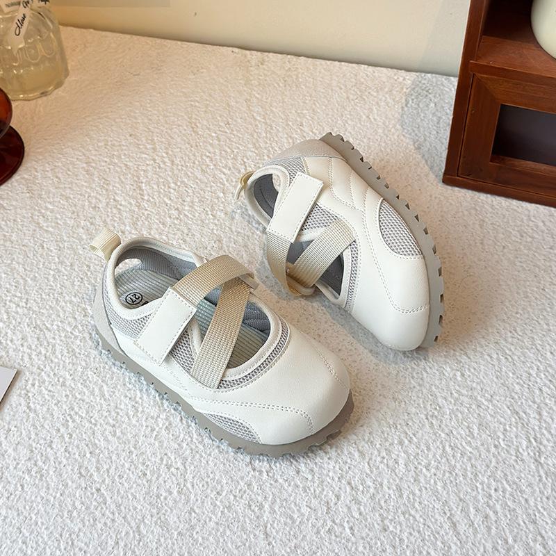 Princess 2026 Girls’ Soft Sole Shoes - Korean Style Spring & Summer White Leather Shoes for Baby Girls 25 бежевый