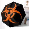 1 Stück Biohazard-Symbol Automatischer Faltregenschirm, 8 Rippen für Ganzjahresgebrauch, Tragbar für Reisen & Outdoor-Aktivitäten, Verspieltes Design a0819083