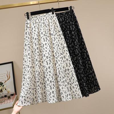 Spring New High Waist Gentle Style for Women To Make Them Look Slim and Cover Their Hips In Autumn and Winter High Waist A-line Midi Skirt