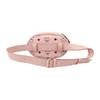MCM Pink Visetos Leather Oval Crossbody Camera Bag with Silver Hardware for Daily Use