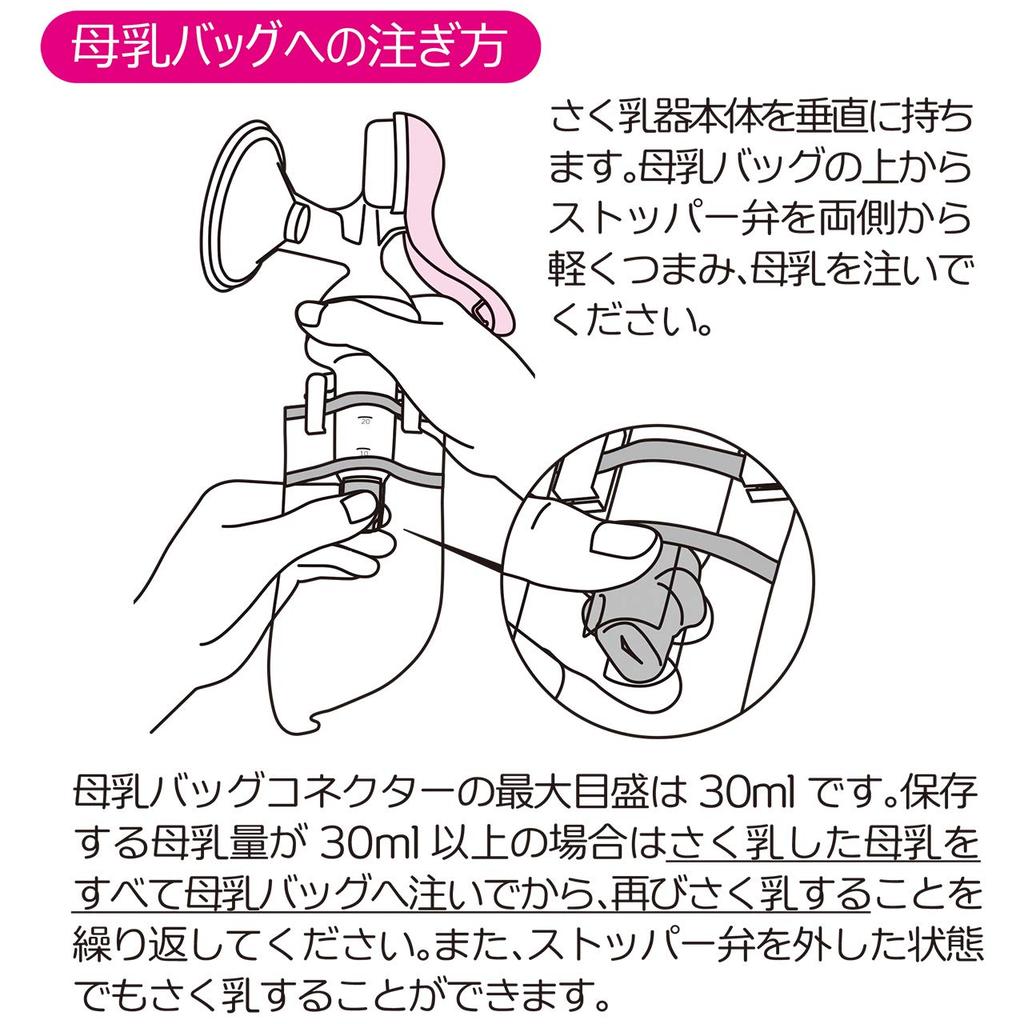 Kaneson Handheld Breast Pump Storage Set Breast Milk for Ages 0 Months and Can Be Used In Baby 100ml (Includes Bags) Up, Wide-Mouth Bottles, (x 1)