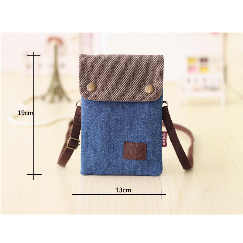 Denim Damen Mini-Schultertasche Umhängetaschen Clutch Geldbörse Damen Crossbody-Taschen Handy-Taschen