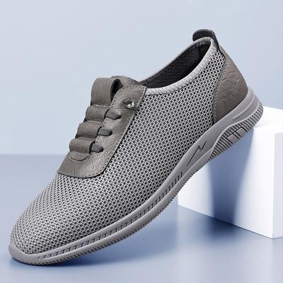 Vielseitige Herrenschuhe Sommer Freizeitschuhe Ein-Pedal Netz atmungsaktives Netz Fly-Woven Herren Laufsportschuhe