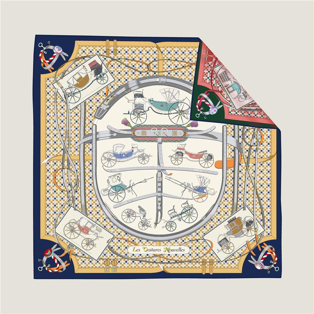 New Brand Two-sided Print Headband Scarf Women Fashion 90cm The Horse Hijab Bandana Neckerhicef Beach Sun Protection Shawl