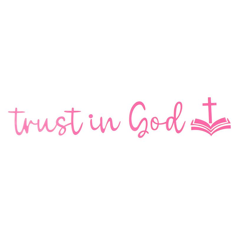 Trust In God Mirror Decal, Car Decals For Women, Faith Mirror Decal, Cute Vinyl Decal, Christian Car Mirror Decal, Religious Car