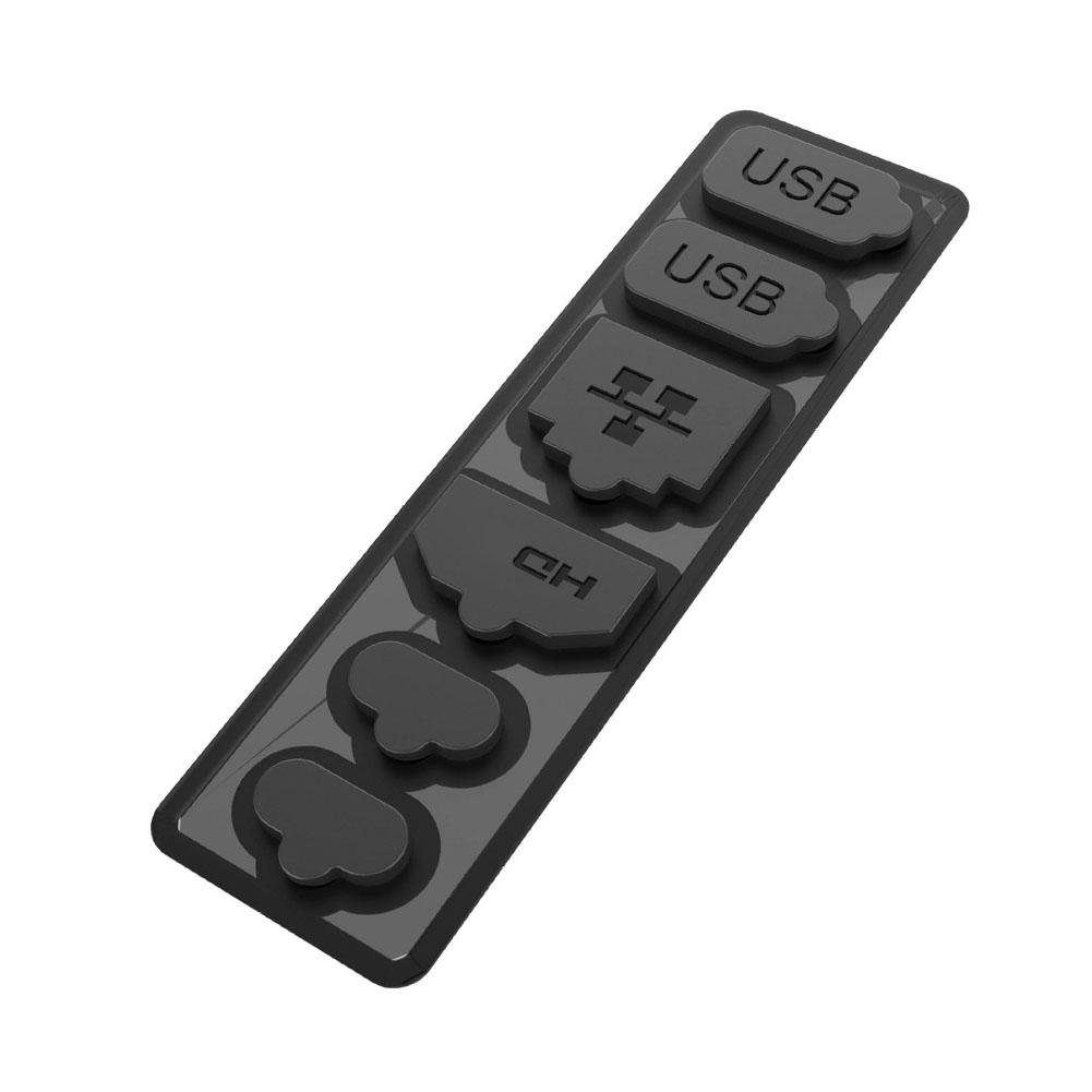 

Силиконовые заглушки от пыли, совместимые с Switch2, заглушка для порта A/C HD, пылезащитная заглушка для USB-интерфейса E2T5 black-one set