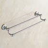 Wall Mounted Polished Chrome Brass Bathroom Double Towel Bar Towel Rail Holder Bathroom Accessory