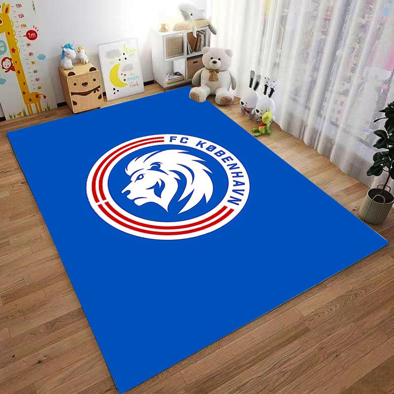 Blue Lion Emblem Carpet Design Suitable As a Non-slip Mat for the Living Room or Bedroom Sofa