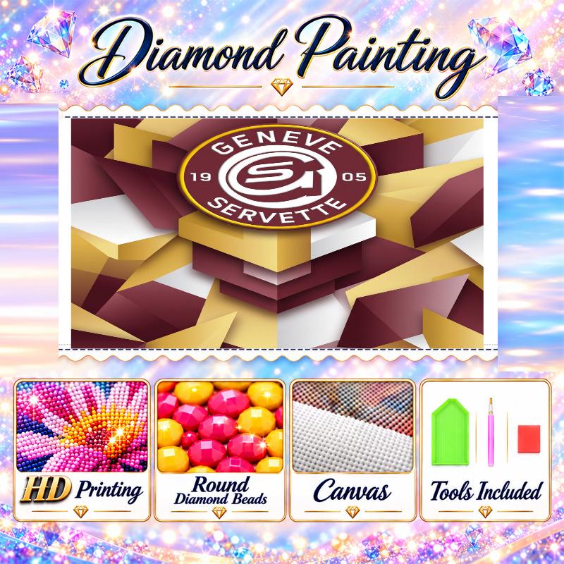 Servette FC Diamond Painting Kit 5D Full Drill DIY Diamond Mosaic Wall Art Home Decor