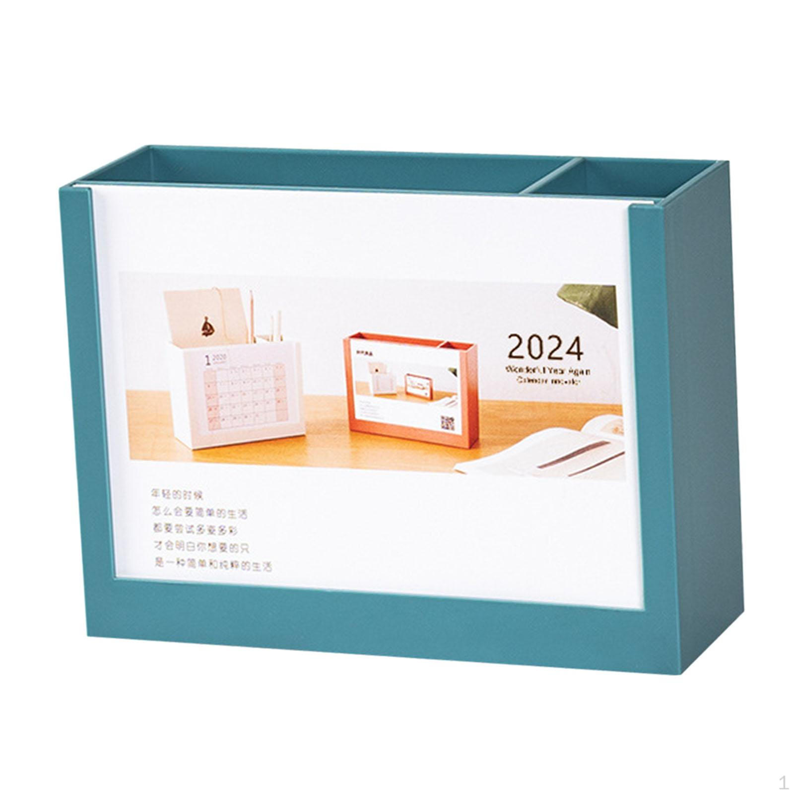 Desk Calendar Pen Holder Desktop Creative Multifunctional Storage Box Office