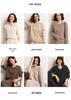 Korean Style Women's V-Neck Cashmere Pullover Sweater, 2023 New Loose Fit, Slimming & Flaw-Hiding Solid Color Knitwear