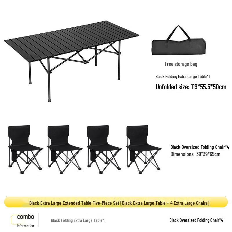Ultra-light Portable Folding Outdoor Table & Chair Set for Camping and Picnics