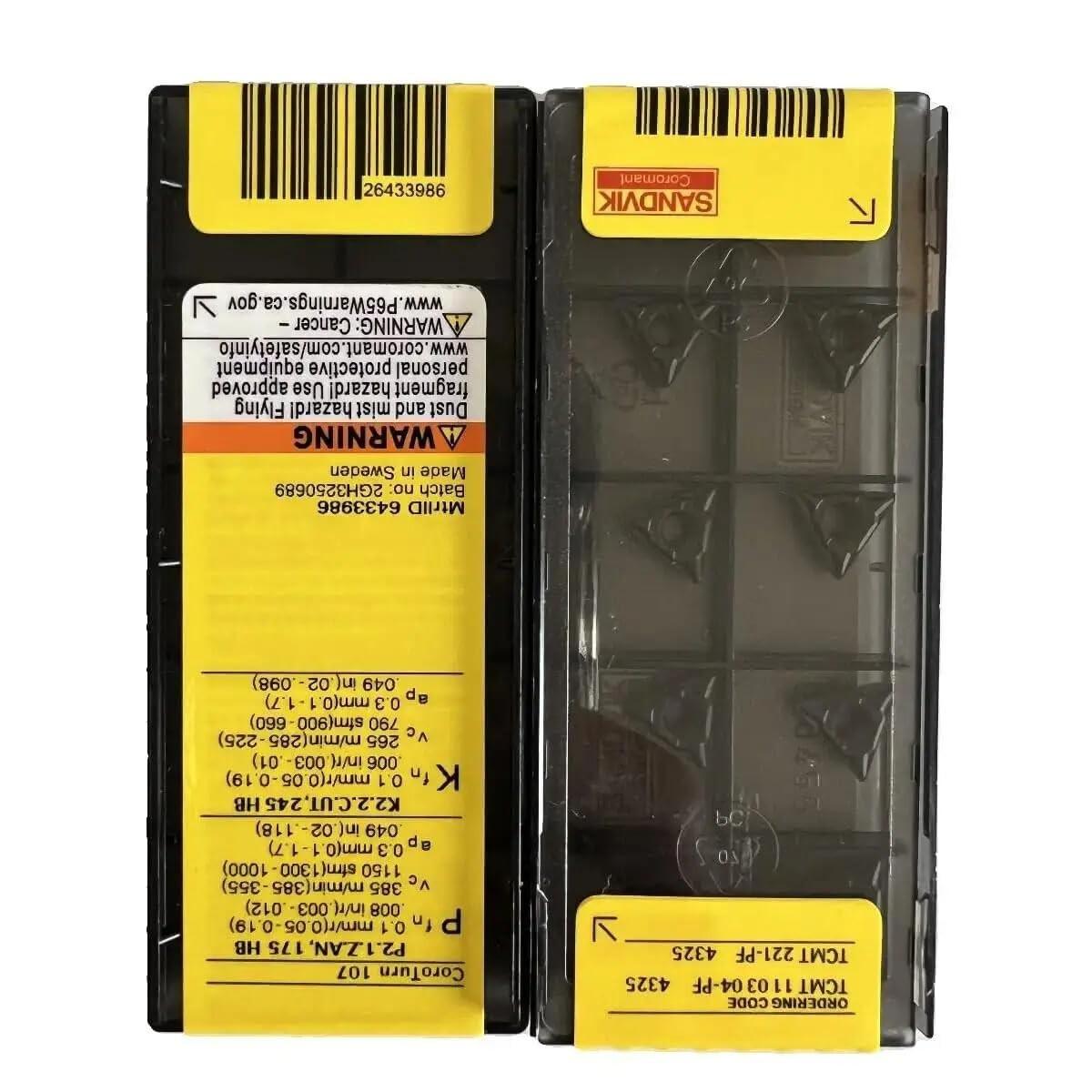 

TCMT110304-PF 4325 / Industrial indexable Carbide Inserts 10 PCS