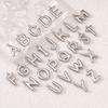 3Pcs Bubble Alphabet Charm Silver Color Stainless Steel Initial English Letter Pendant DIY Bracelet/Necklace Gift Jewelry Making
