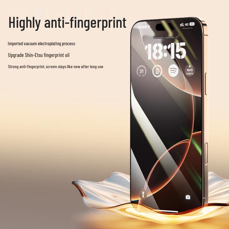 Langke iPhone 16 Pro Max Privacy Tempered Glass Screen Protector (2-Pack)