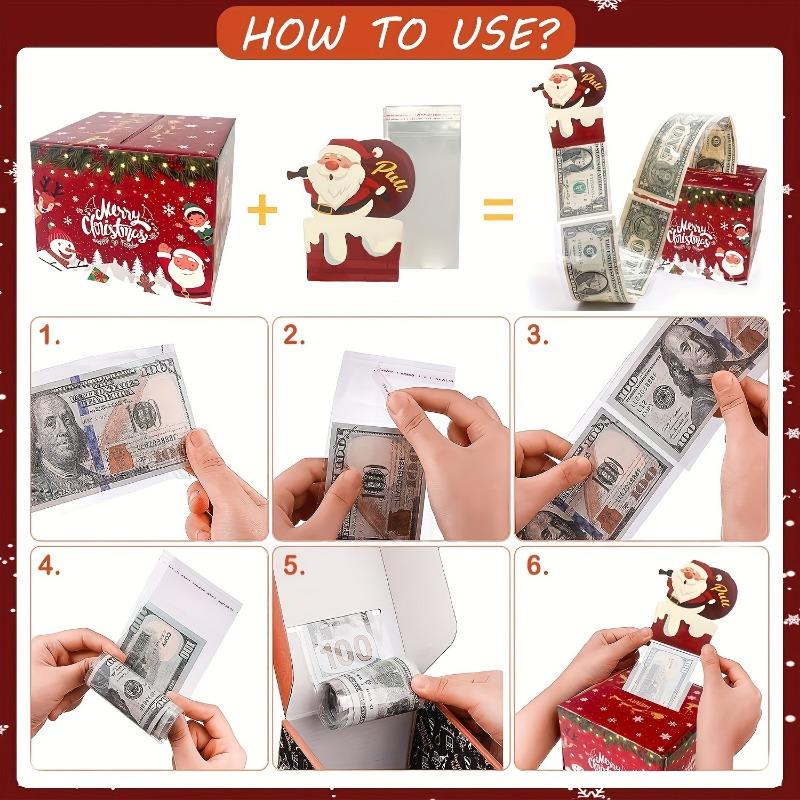 1PC Merry Christmas Pull-Out Gift Box - Fun Surprise Cash Storage Box for Friends, Girlfriends, Wives, Sisters