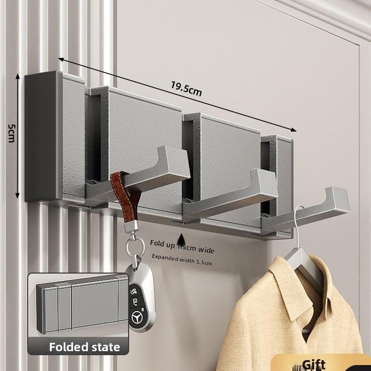 

Невидимый крючок Без отверстий Настенная вешалка для одежды на задней стене 3 hooks серый