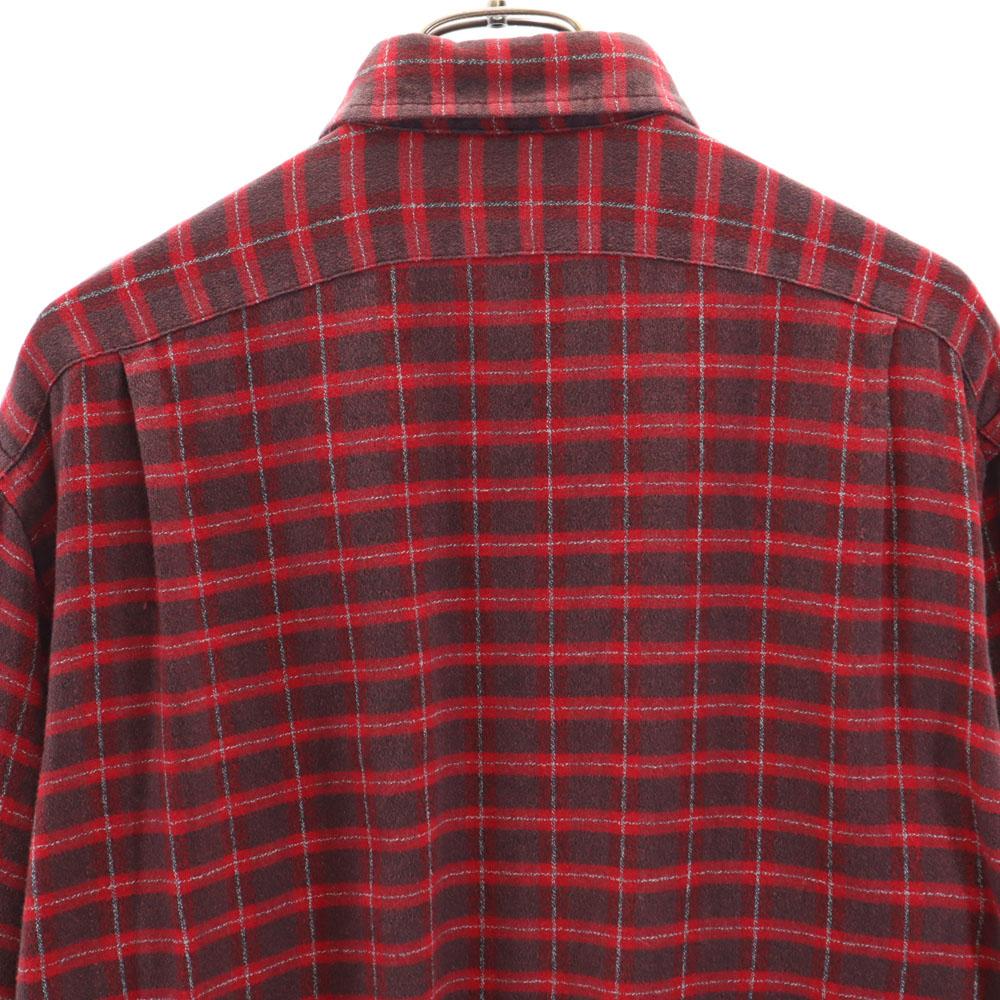 RRL 90s Red 3 Stars Initial Tag Old Long Sleeve Check Shirt Ralph Lauren Men's Used