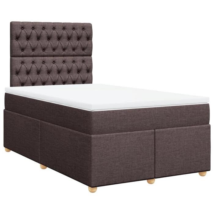 Maison Exclusive - Sommier à lattes de lit avec matelas Marron foncé 120x200 cm