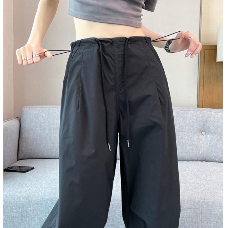 Pantaloni Casual Largi Solizi la Modă Femei Streetwear Subțiri cu Talie Înaltă Pantaloni cu Picior Larg Doamnă de Birou Drepți Harlan Pantaloni Sport Femei 24273