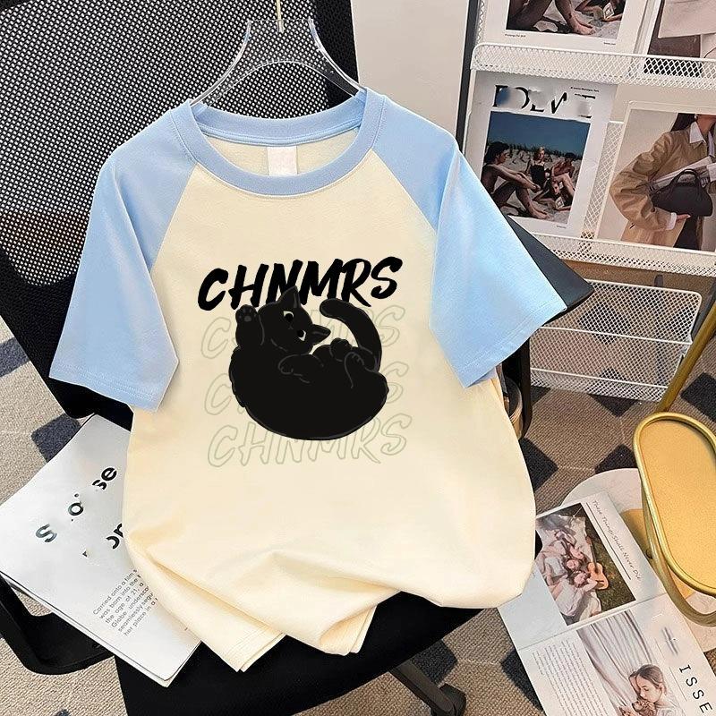 Summer Kids Adult Fashion Print Short Sleeve T-Shirt Outdoor Casual O-Neck Oversized Women's Tees Top Girl Clothing
