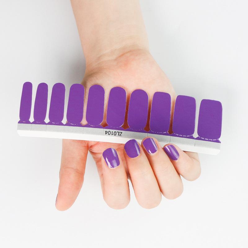 New 20 Nail Stickers Solid Color Nail Stickers Maternity Nail Stickers Fake Nails