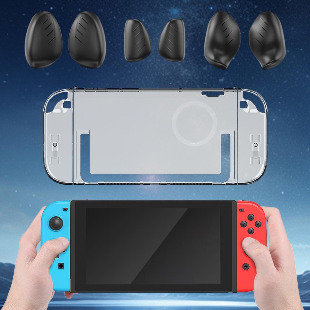 Shockproof Protective Shell with Replaceable Ergonomic Grip Anti-Scratch Cover Skin for Nintendo Switch2