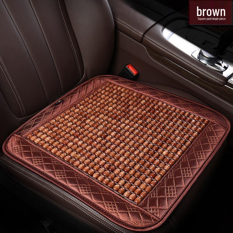 2024 Summer Car Seat Cushion with Wooden Bead Lumbar Support