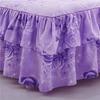 11 kleuren Single/twin/full/queen/kingsize Bed Rok Kussenslopen Set Elegante Sprei Bloemenpatroon Geborsteld Microfiber Verstoorde Lakens
