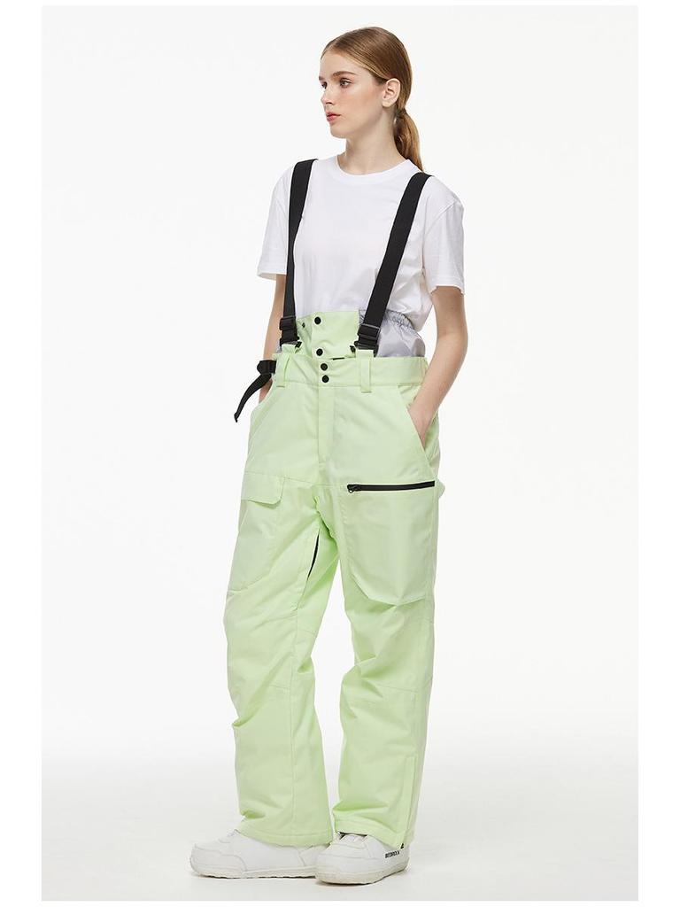 Ski Pants with Suspenders for Men & Women: Windproof, Waterproof, Warm, Thickened for Winter Snowboarding & Skiing