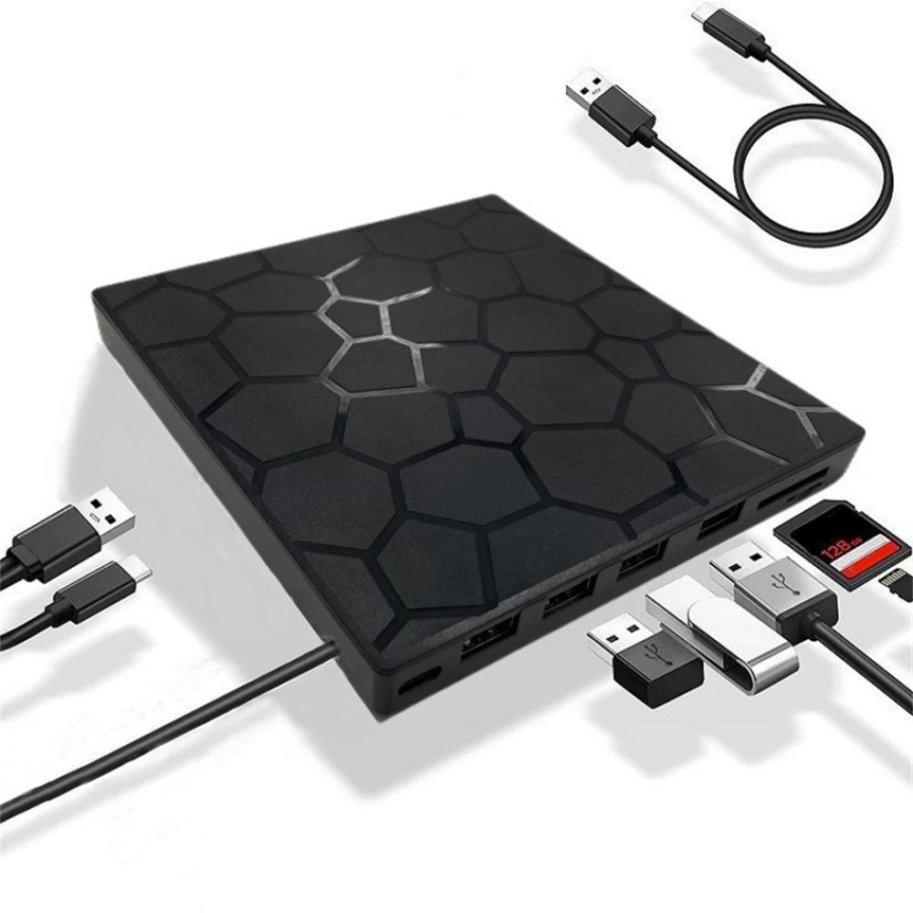 External CD DVD Drive USB 3.0 Writer Burner Reader Player For Windows 7/8/10/11