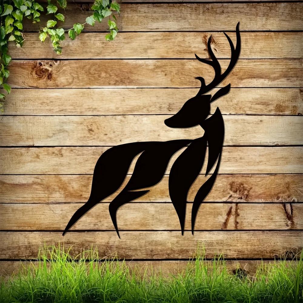 Metallschild mit Hirschmotiv – Perfektes Geschenk für Wildtierliebhaber, von der Natur inspirierte Wanddekoration, elegante Metalldekoration für jeden Raum