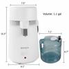 ROVSUN Upgraded 1.1 Gallon/4L Water Distiller with Flame-Retardant, BPA-Free Container & Stainless Steel Interior, Countertop Distiller for Home Use,