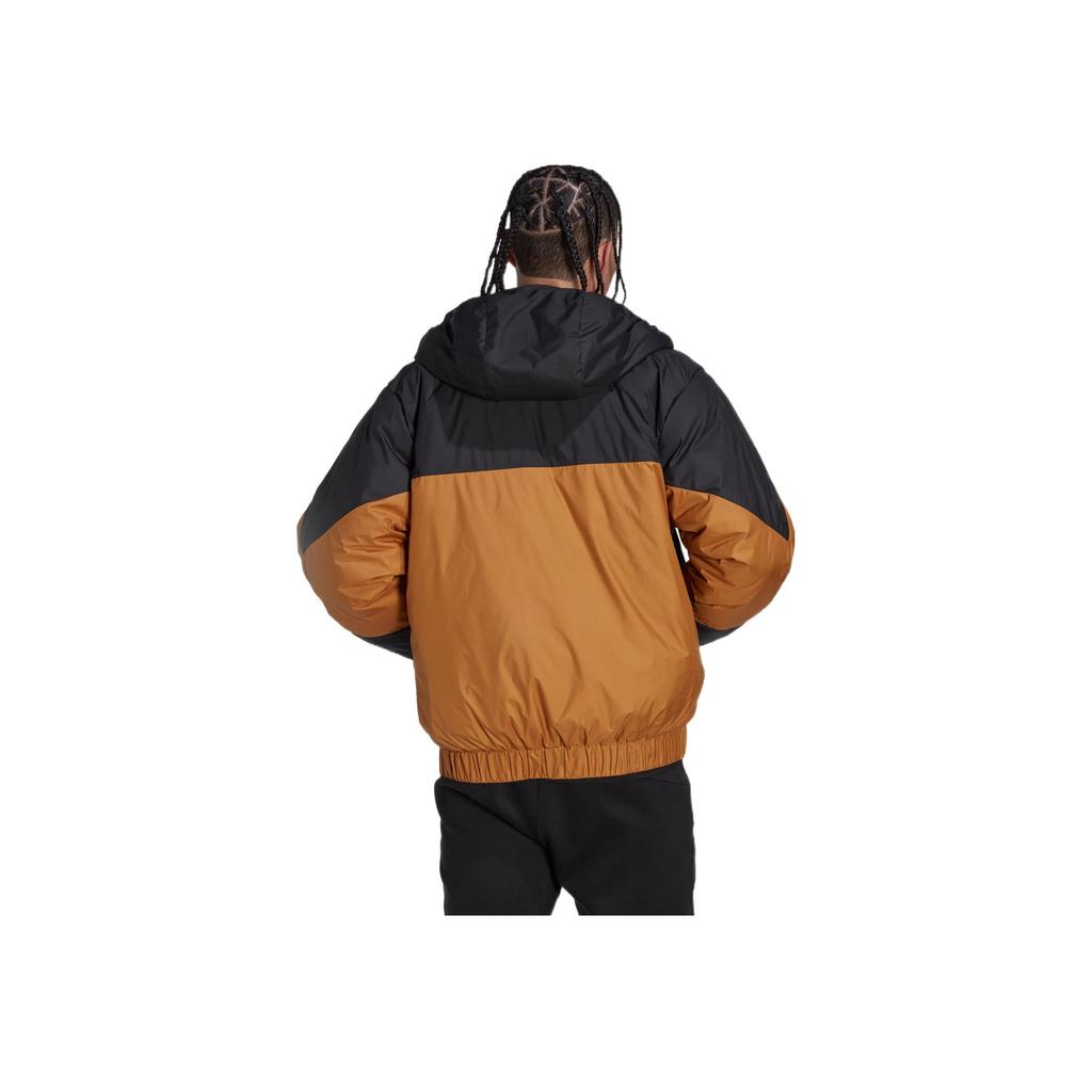 Adidas Logo Print Zip-Up Hooded Down Jacket Men Outerwear Multicolor HK6667