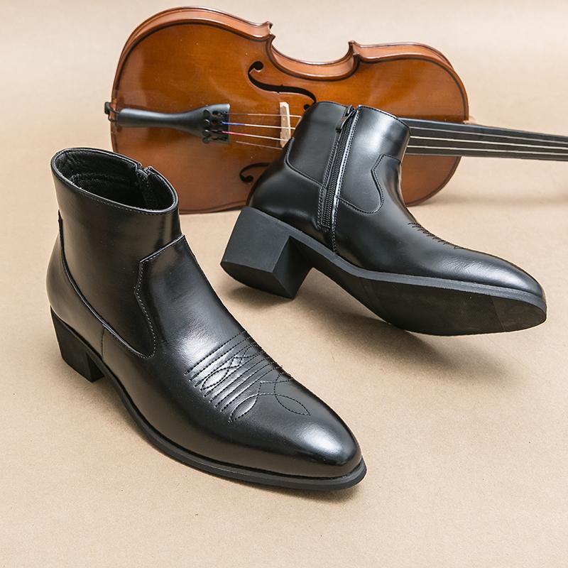 Fashion Leather Boots For Man Genuine Leather Big Size Boots High Quality Designer Formal Boots Casual Boots Fashion Business