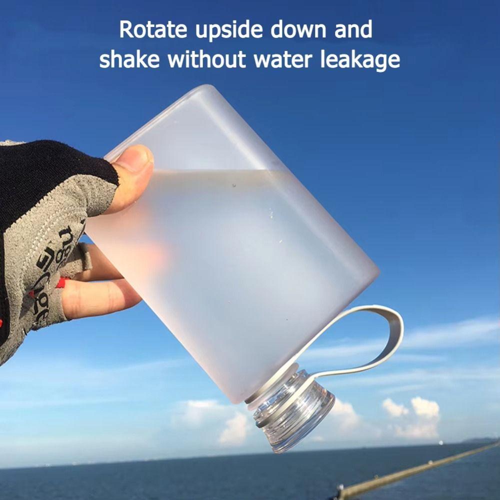 380ML Flat Drinks Kettle Portable Travel Flask for Sports Drinkware A5 Paper Water Bottle School